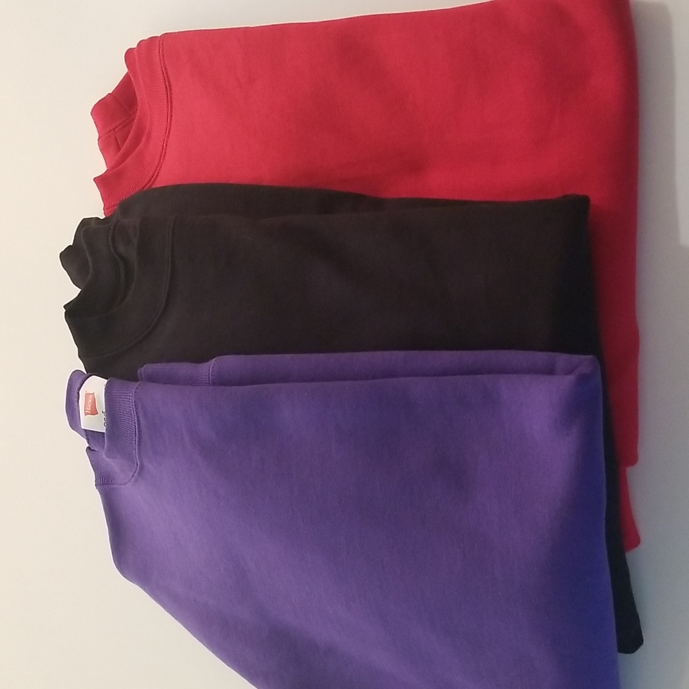 3 New Hanes Pullover Sweaters